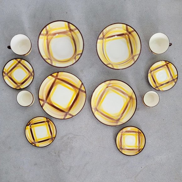 Other - 1960s Vernonware Organdie Place Setting for Two - 13 Pieces